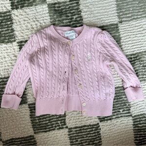 Ralph Lauren Pink Cable Knit Cardigan